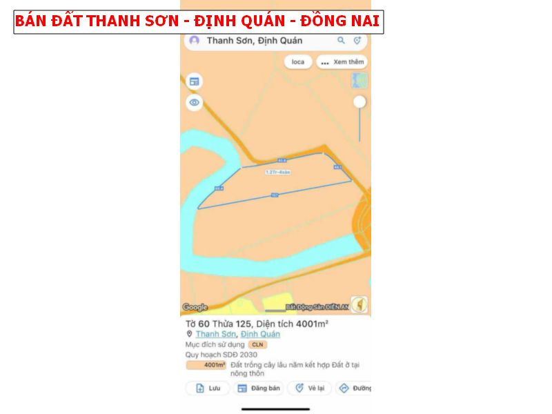 Bán đất vườn Định Quán, 2 mặt tiền có suối, đất trồng full xoài giá chỉ 1,25 tỷ- 4000m2