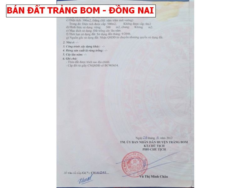 Bán đất Trảng bom, ngay Tây Hòa tiện phân lô