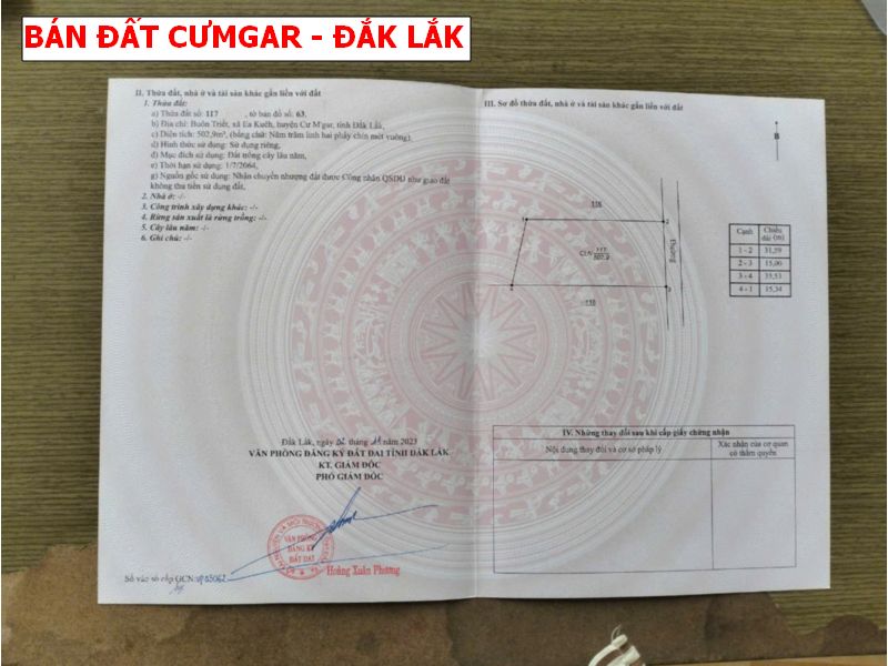 Bán đất Cumgar DakLak giá rẻ, chỉ 119tr cho 1 lô đất 500m2
