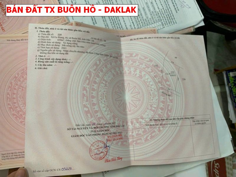 Bán đất thị xã Buôn Hồ – Daklak giá chỉ 159tr/ lô