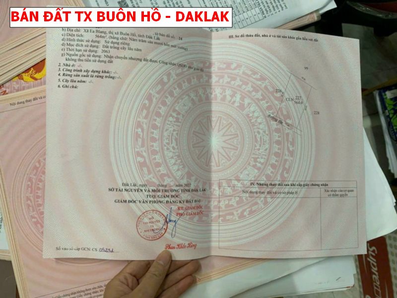 Bán đất thị xã Buôn Hồ – Daklak giá chỉ 159tr/ lô