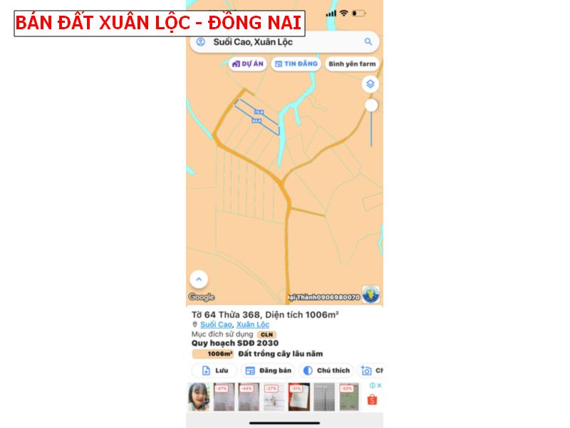 Bán gấp đất Suối Cao – Xuân Lộc -Đồng Nai 1000m2 giá chỉ 469tr