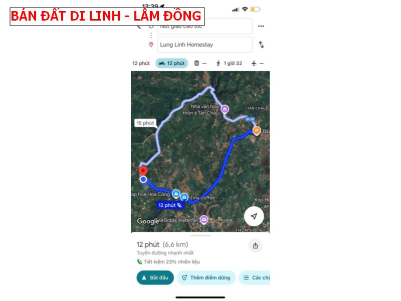 Bán đất Di Linh – Lâm Đồng, gần thác Bobla, dân cư đông view đẹp