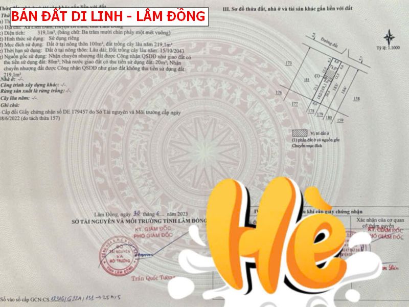 Bán đất Di Linh – Lâm Đồng, gần thác Bobla, dân cư đông view đẹp