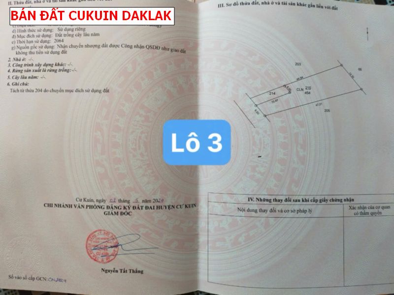 Bán đất tại EaHu Cukuin Daklak – 10 x42 có thổ cư giá 368tr