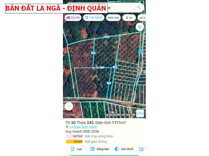 Bán vườn nhãn 1700m2 tại La Ngà _ Định Quán