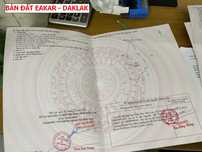 Bán đất Eakar – Đaklal, đất vườn phủ hồng 5400m2 giá chỉ 499tr
