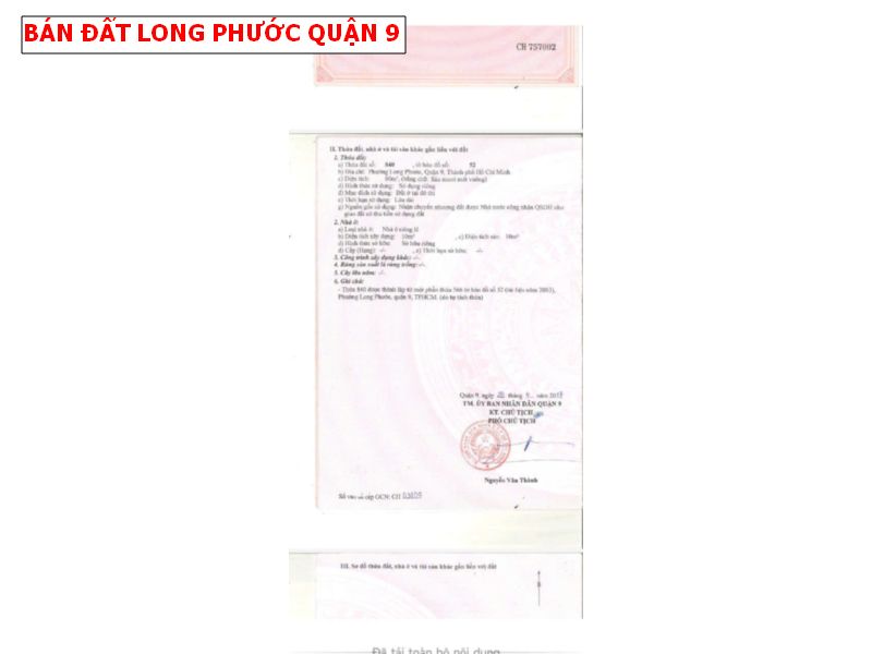 Bán đất Long Phước quận 9, khu dân cư Vn1234 giá tốt
