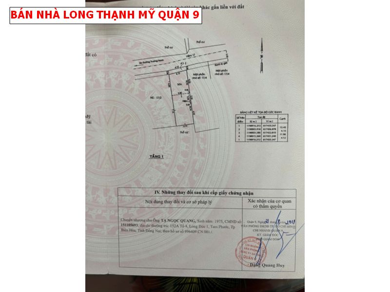 Bán nhà hẻm 17/ Trương Hạnh, Long Thạnh Mỹ, Thủ Đức