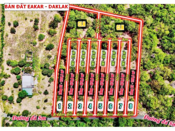 Bán đất Eakar – Daklak giá chỉ 179tr/ lô