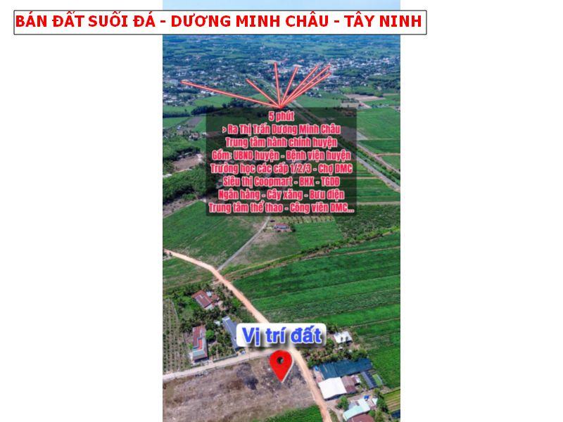 Bán đất Suối Đá Dương Minh Châu – Tây NInh, gần Núi Bà giá rẻ