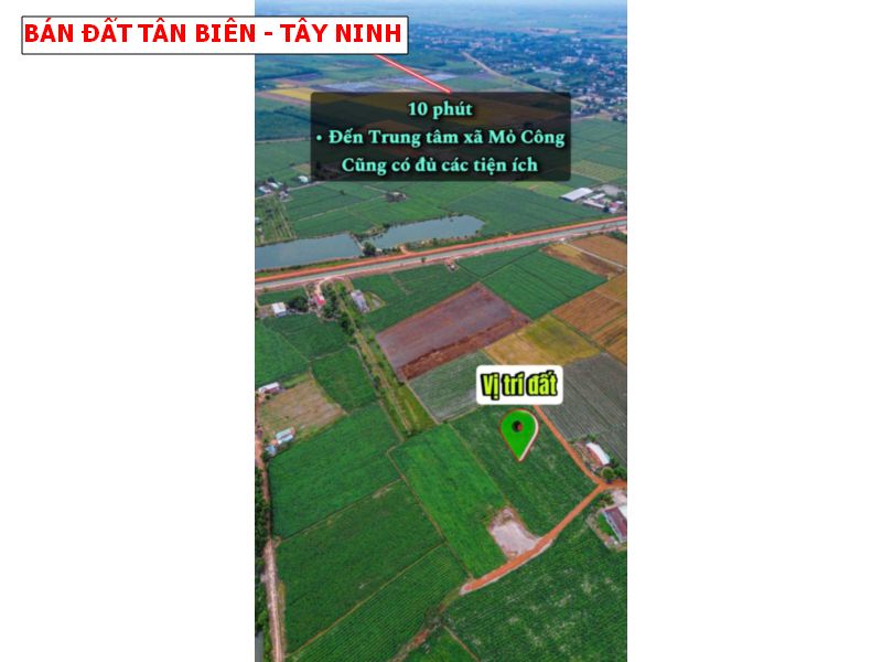 Bán đất vườn Tân Biên Tây Ninh, quy hoạch full hồng đẹp, 1848m giá chỉ 299tr
