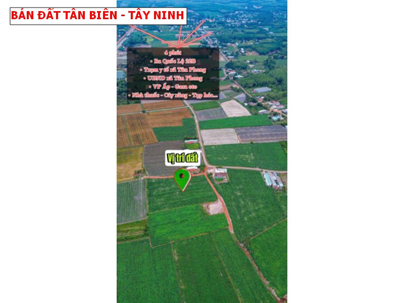 Bán đất vườn Tân Biên Tây Ninh, quy hoạch full hồng đẹp, 1848m giá chỉ 299tr