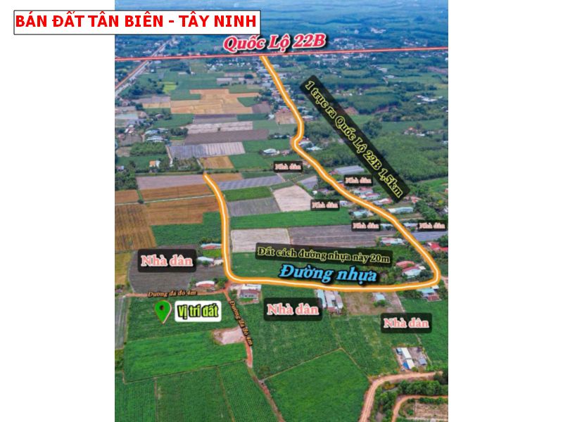 Bán đất vườn Tân Biên Tây Ninh, quy hoạch full hồng đẹp, 1848m giá chỉ 299tr
