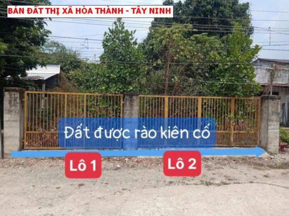 Bán đất thị xã Hòa Tây Ninh – chỉ 575tr