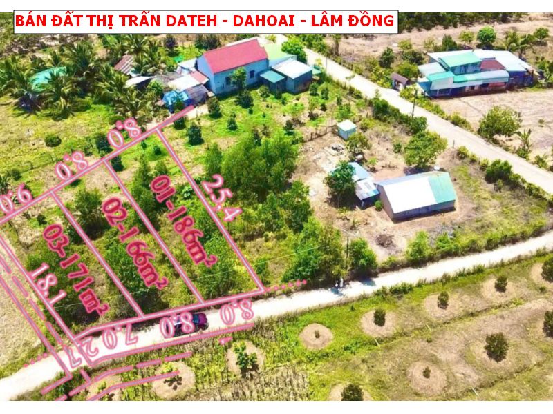 Bán đất thị trấn Dateh – Dahoai – Lâm Đồng, ngang 8 x20 full thổ giá chỉ 299tr