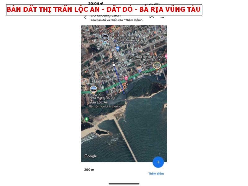 Bán gấp đất Thị Trấn Lộc An, Phước Hội, Long Đất – Bà Rịa Vũng Tàu, cách biển chỉ 300m