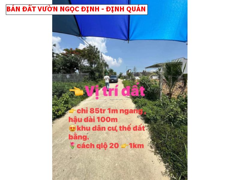 Bán lô đất vườn Ngọc Định – Định Quán giá tốt