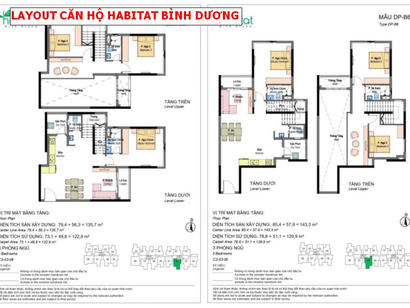 LAYOUT CĂN HỘ HABITAT BÌNH DƯƠNG GIAI ĐOẠN 3