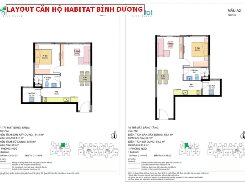 LAYOUT CĂN HỘ HABITAT BÌNH DƯƠNG GIAI ĐOẠN 3