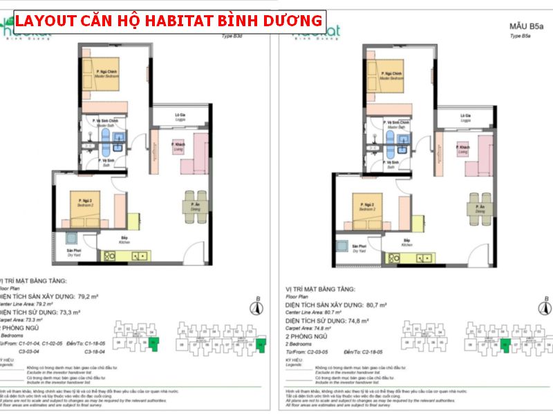 LAYOUT CĂN HỘ HABITAT BÌNH DƯƠNG GIAI ĐOẠN 3