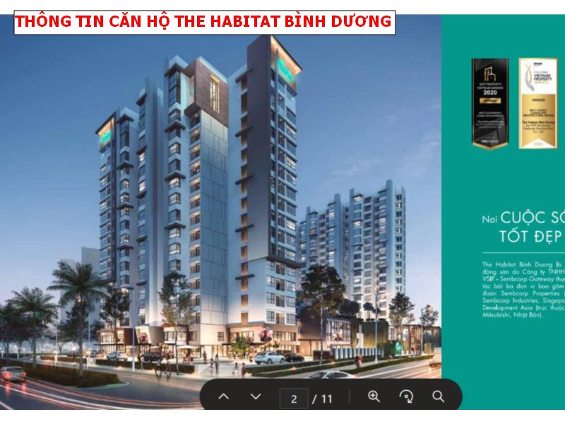 Thông tin dự án The Habitat Bình Dương – căn hộ chuẩn xanh ngay khu công nghiệp Vsip 1