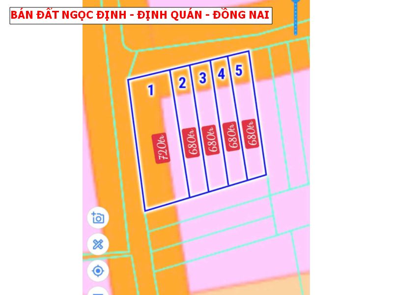 Bán đất Ngọc Định – Định Quán, 5 nền thổ cư giá f0