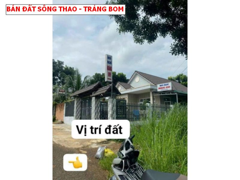 Bán đất mặt tiền đường Sông Thao – Trảng Bom giá tốt