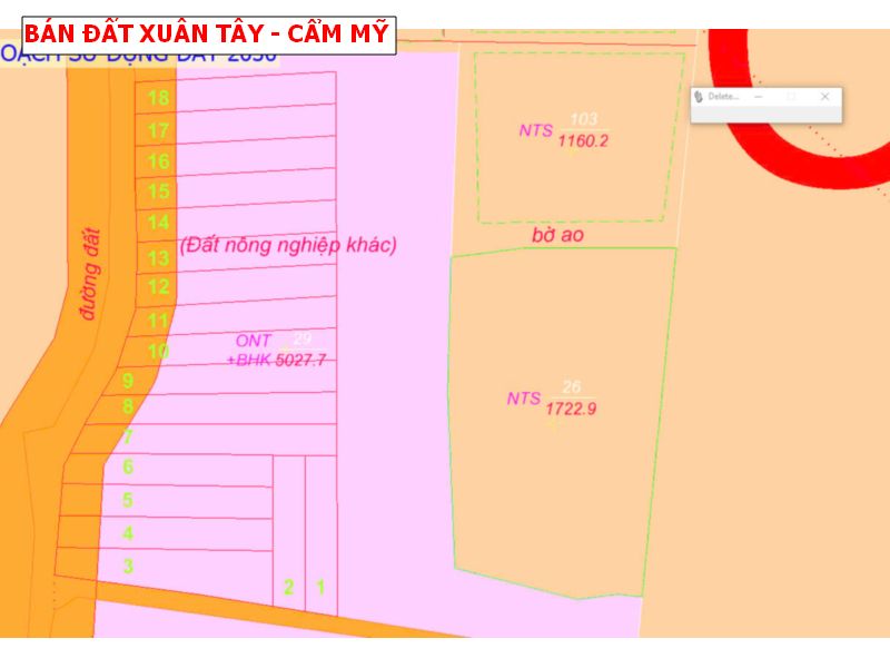 Bán đất Xuân Tây – Cẩm Mỹ giá chỉ từ 4xxtr / lô