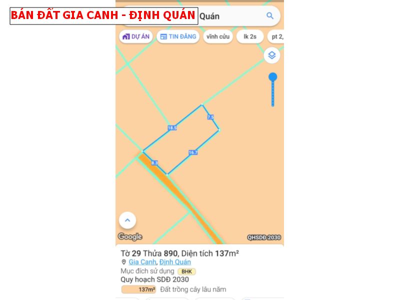 Bán đất Gia Canh, Định Quán, hơn 4200m2 giá chỉ 2 tỷ