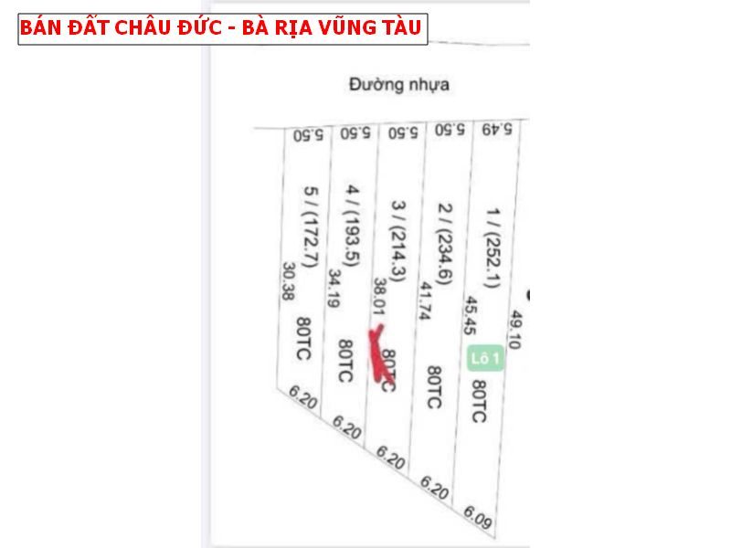 Bán đất Đá Bạc, Châu Đức, Bà Rịa Vũng Tàu, mặt tiền nhựa siêu đẹp
