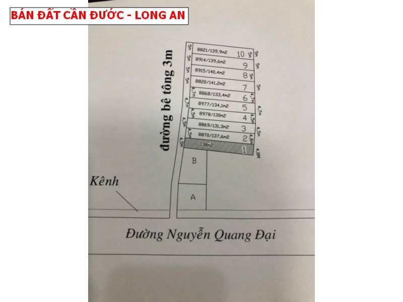 Bán đất Mỹ Lệ, Cần Đước, Long An