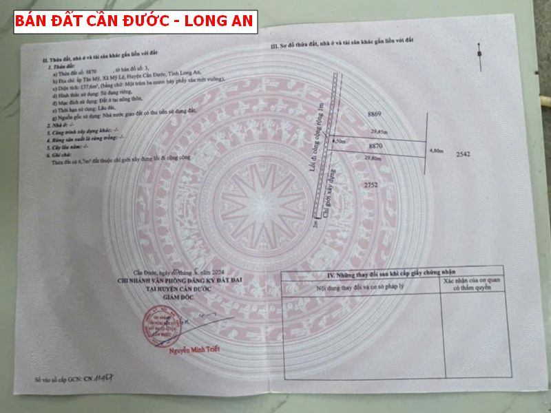 Bán đất Mỹ Lệ, Cần Đước, Long An
