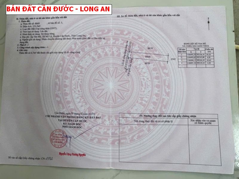 Bán đất Mỹ Lệ, Cần Đước, Long An