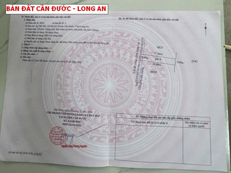 Bán đất Mỹ Lệ, Cần Đước, Long An