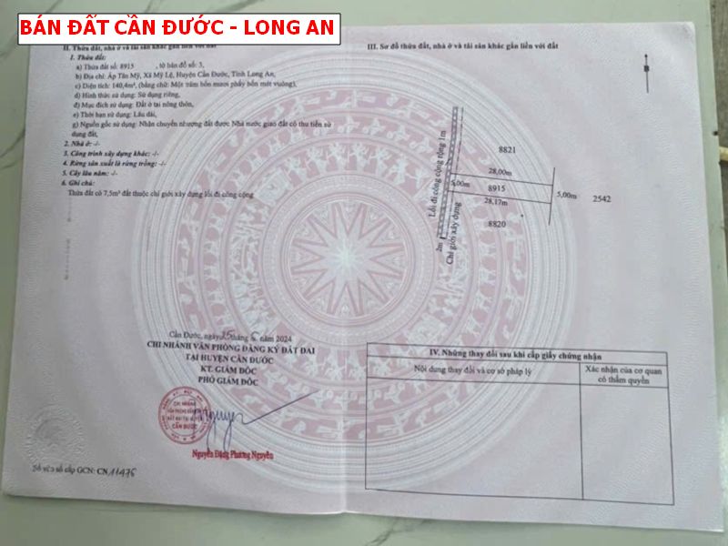 Bán đất Mỹ Lệ, Cần Đước, Long An