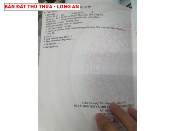 Bán đất Thủ Thừa Long An, giá chỉ 639tr