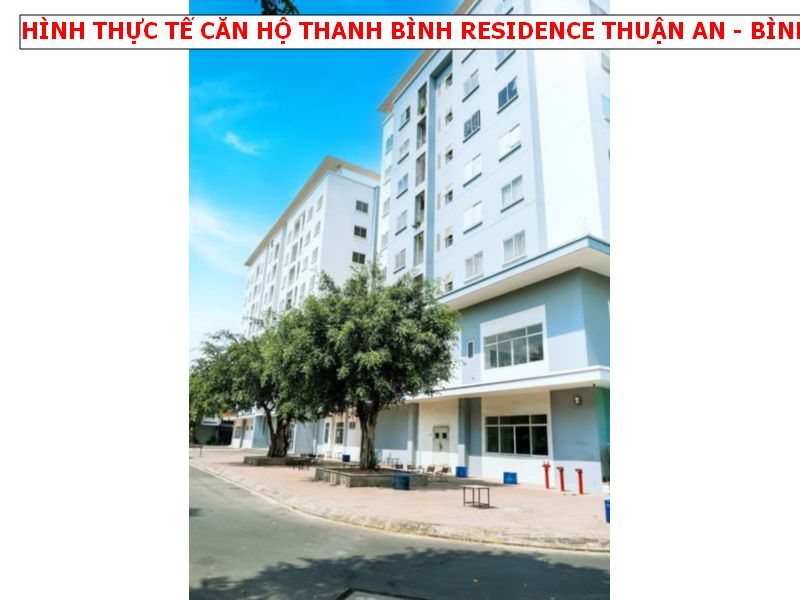 Bán căn hộ Thanh Bình Residence Xã Bình Hòa Thuận An, Bình Dương giá gốc chủ đầu tư, trả chậm 12th không lãi suất