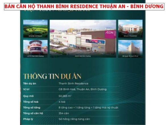 Căn hộ Thanh Bình Residence Thuận An – Bình Dương đã có sổ chưa?