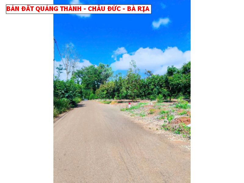 Bán đất Quảng Thành – Châu Đức – Bà Rịa giá chỉ 5xxtr, mặt tiền nhựa siêu đẹp