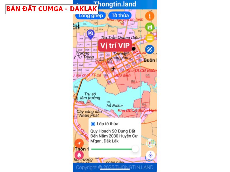 Bán đất Eakueh, Cumga, Daklak, gần khu du lịch buôn Wing giá chỉ 249tr