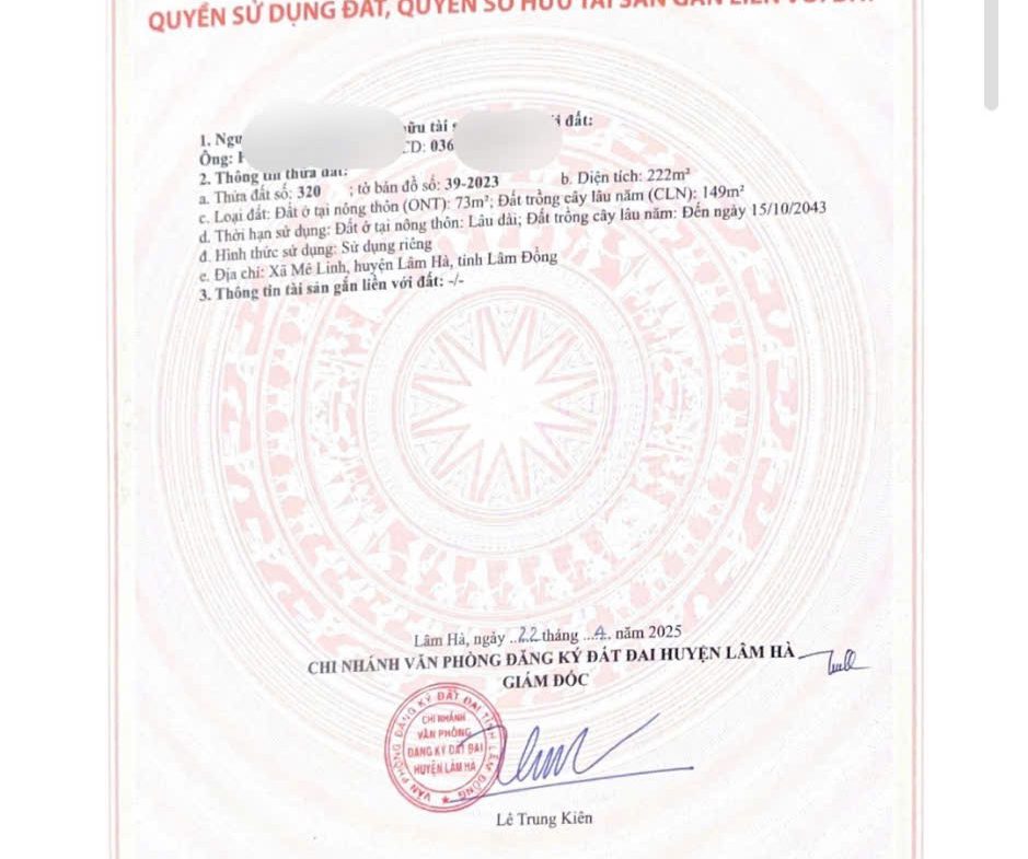 Bán đất Mê Linh, Lâm Hà, Lâm Đồng ven Đà Lạt giá chỉ 550tr