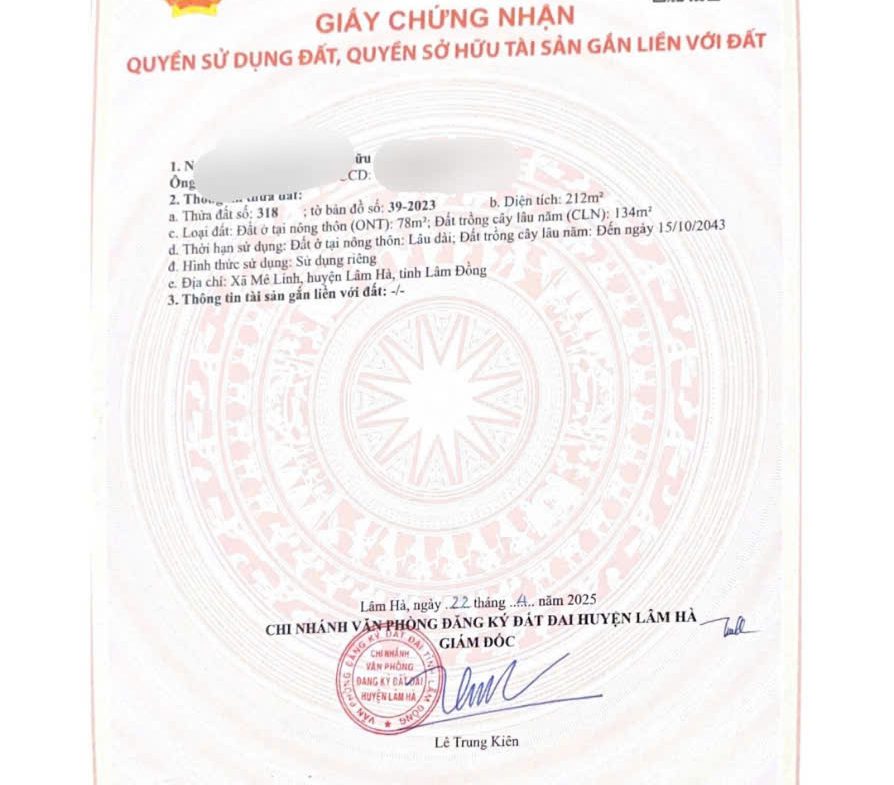 Bán đất Mê Linh, Lâm Hà, Lâm Đồng ven Đà Lạt giá chỉ 550tr