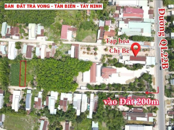 Bán đất Trà Vong – Tân Biên – Tây Ninh gần QL22B giá 319tr