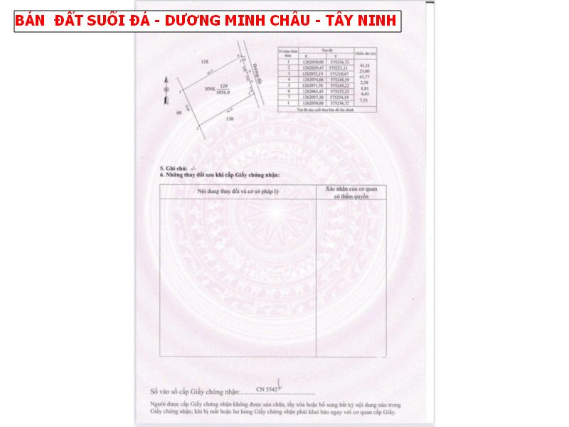 Bán đất vườn Suối Đá – Dương Minh Châu – Tây Ninh chỉ 399tr