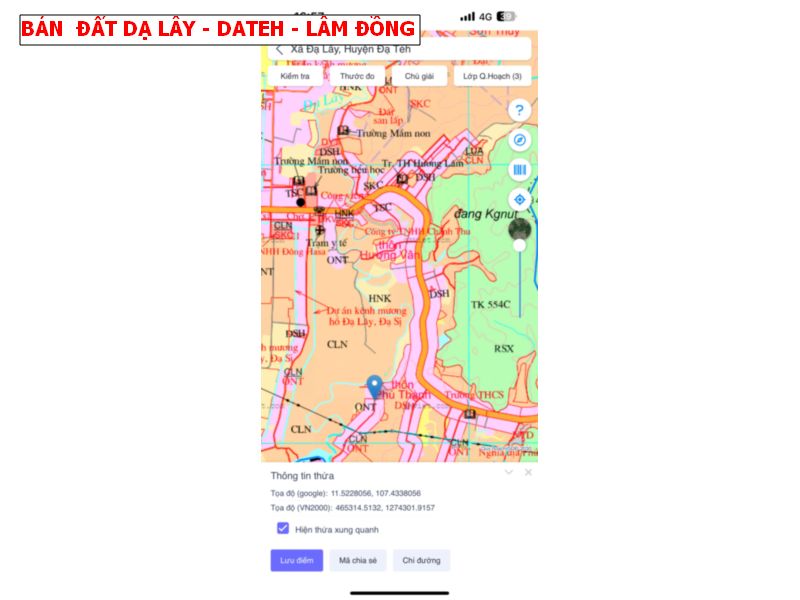 Bán đất Đạ Lây, Đạ Hoai, Lâm Đồng giá chỉ 279tr/ lô