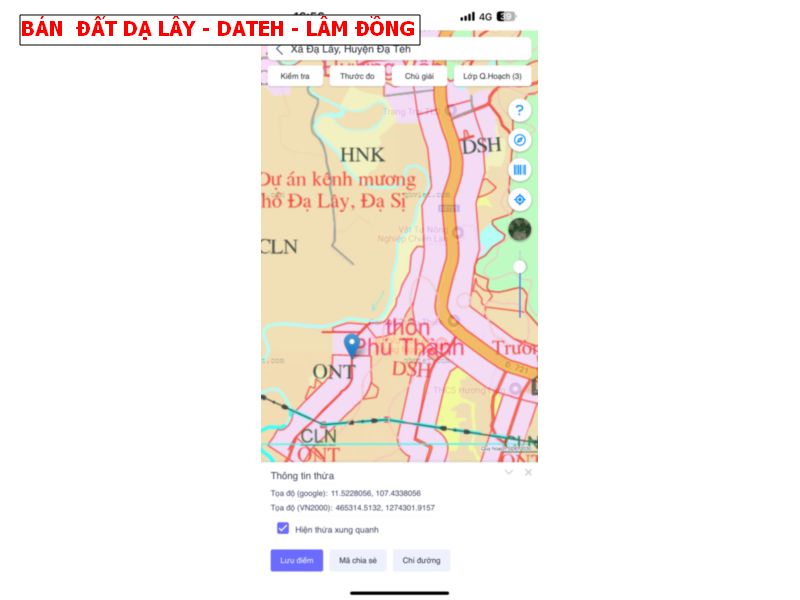 Bán đất Đạ Lây, Đạ Hoai, Lâm Đồng giá chỉ 279tr/ lô