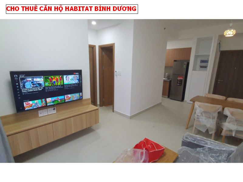 Cho thuê căn hộ The Habitat Bình Dương, nội thất đẹp 2pn giá 9tr