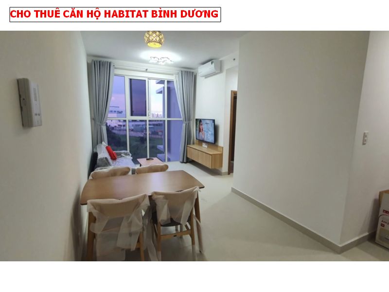 Cho thuê căn hộ The Habitat Bình Dương, nội thất đẹp 2pn giá 9tr