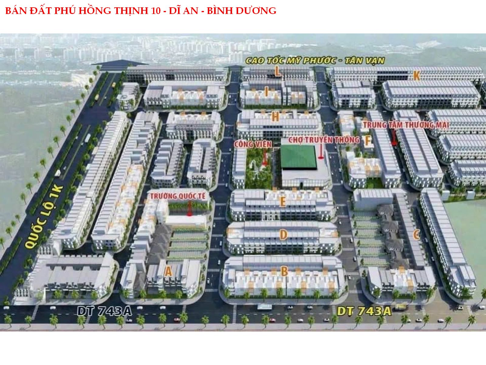 Bán đất khu dân cư Phú Hồng Thịnh 10, Dĩ An, Bình Dương